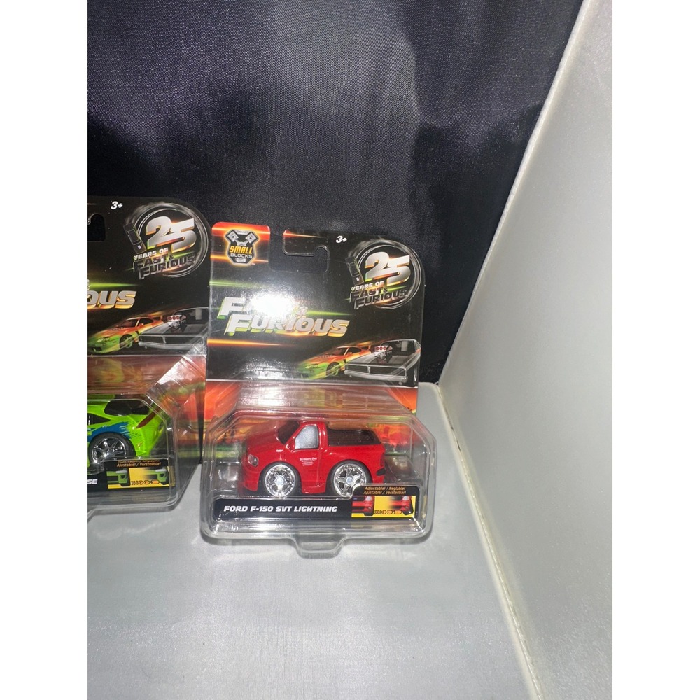 Fast & Furious Small Blocks 25 Years Die-Cast 3 Car Set Skyline Eclipse F-150 - Picture 4 of 5